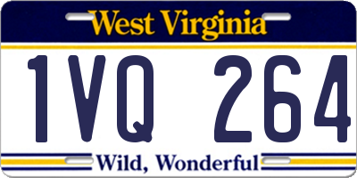 WV license plate 1VQ264