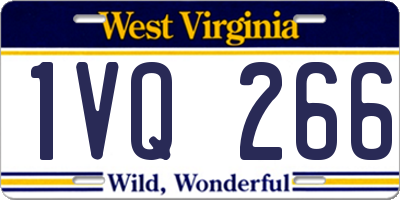 WV license plate 1VQ266