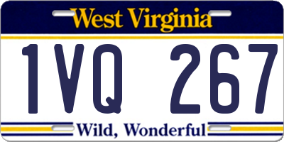 WV license plate 1VQ267