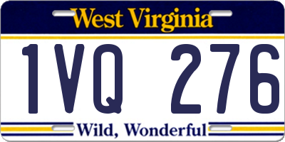 WV license plate 1VQ276