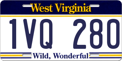 WV license plate 1VQ280