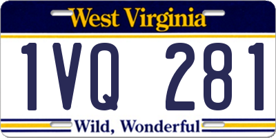 WV license plate 1VQ281