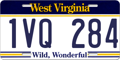WV license plate 1VQ284