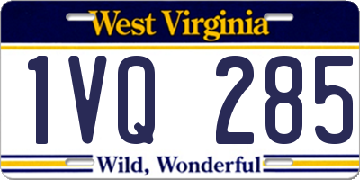 WV license plate 1VQ285