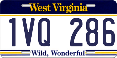 WV license plate 1VQ286