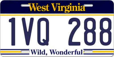 WV license plate 1VQ288