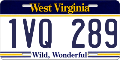 WV license plate 1VQ289