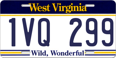 WV license plate 1VQ299