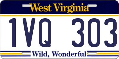 WV license plate 1VQ303