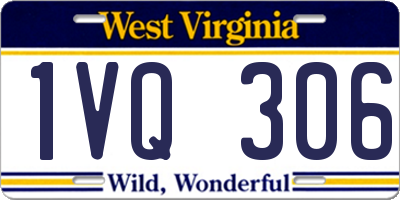 WV license plate 1VQ306
