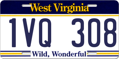 WV license plate 1VQ308