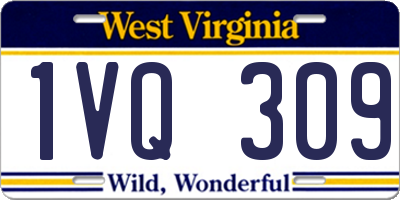 WV license plate 1VQ309
