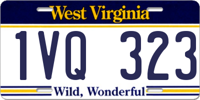 WV license plate 1VQ323