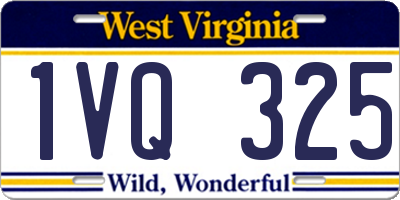 WV license plate 1VQ325