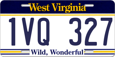 WV license plate 1VQ327