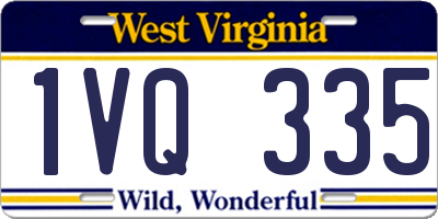 WV license plate 1VQ335