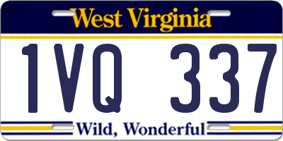 WV license plate 1VQ337