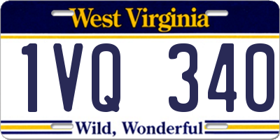WV license plate 1VQ340