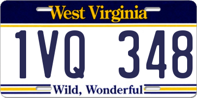 WV license plate 1VQ348