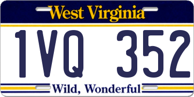WV license plate 1VQ352