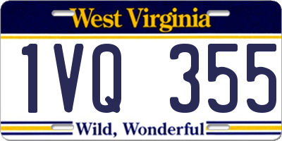 WV license plate 1VQ355