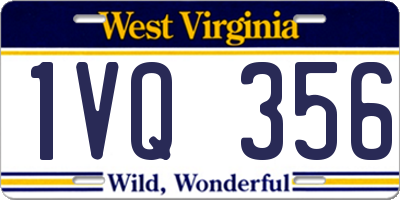 WV license plate 1VQ356