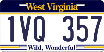 WV license plate 1VQ357