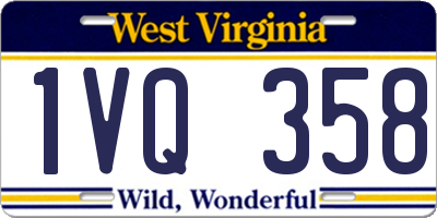 WV license plate 1VQ358