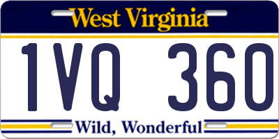 WV license plate 1VQ360