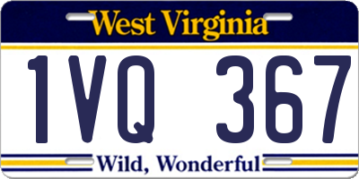 WV license plate 1VQ367