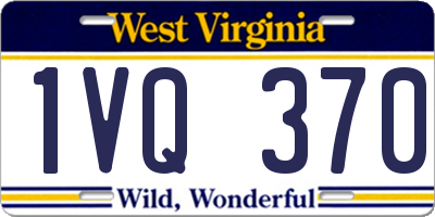 WV license plate 1VQ370