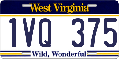 WV license plate 1VQ375