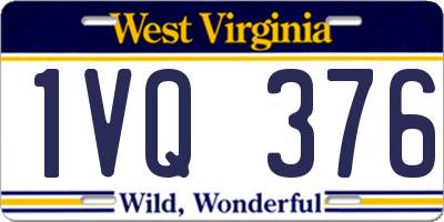 WV license plate 1VQ376