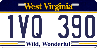 WV license plate 1VQ390