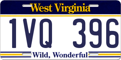 WV license plate 1VQ396