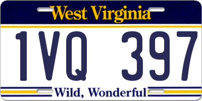 WV license plate 1VQ397