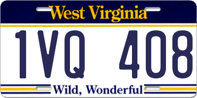 WV license plate 1VQ408