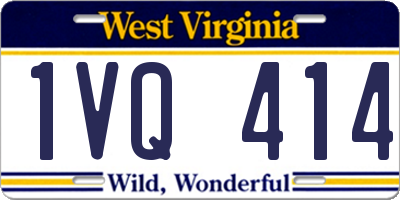 WV license plate 1VQ414