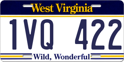 WV license plate 1VQ422