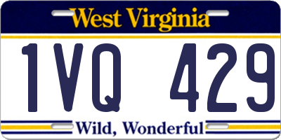 WV license plate 1VQ429