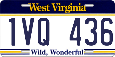 WV license plate 1VQ436