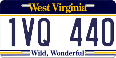 WV license plate 1VQ440