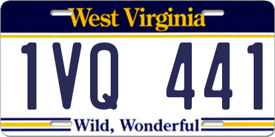 WV license plate 1VQ441