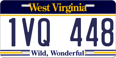 WV license plate 1VQ448