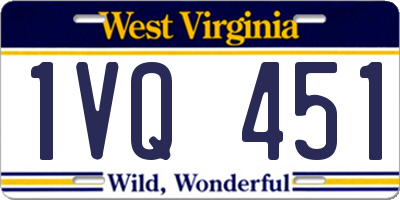 WV license plate 1VQ451