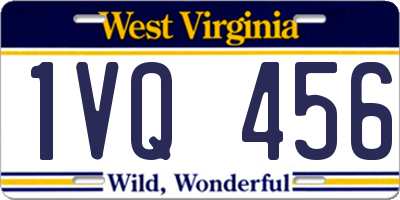 WV license plate 1VQ456