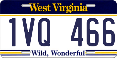 WV license plate 1VQ466