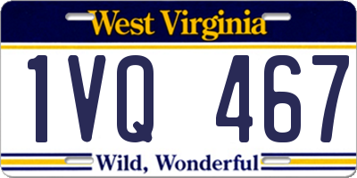 WV license plate 1VQ467