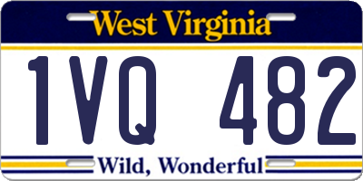 WV license plate 1VQ482