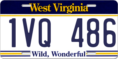 WV license plate 1VQ486